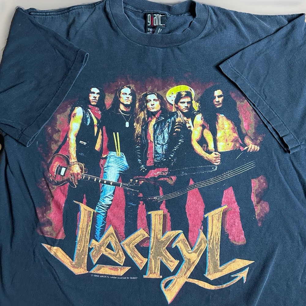 Vintage 90s Jackyl Me Off Band Shirt Mens XL Black Rock Roll Giant Tag USA